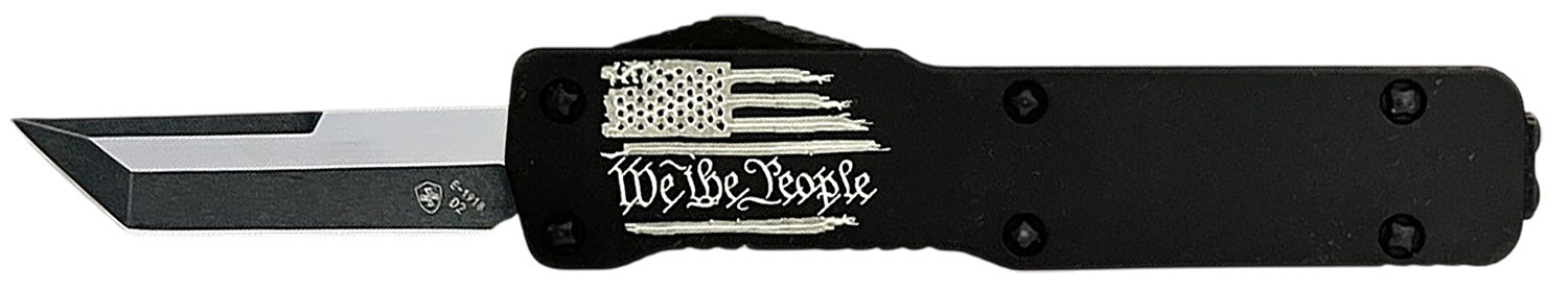 Templar Knife CAWTP221 Cali Legal Premium LW OTF Tanto We The People D2 Steel Blade, Black Aluminum Handle