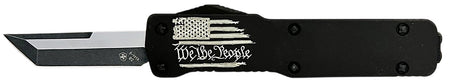 Templar Knife CAWTP221 Cali Legal Premium LW OTF Tanto We The People D2 Steel Blade, Black Aluminum Handle