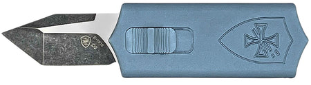 Templar Knife Sentinel Money Clip 1.88" OTF Tanto Black Oxide D2 Steel Blade Blue Anodized Aluminum Handle