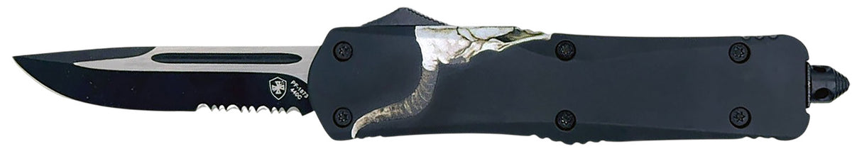 Templar Knife Gen II Saddle Blanket Slim OTF Tanto 3.43" Black Oxide 440C SS Blade, Red Aluminum Handle with Glass Breaker