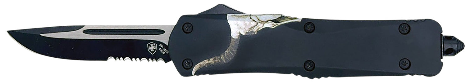 Templar Knife Gen II Saddle Blanket Slim OTF Tanto 3.43" Black Oxide 440C SS Blade, Red Aluminum Handle with Glass Breaker
