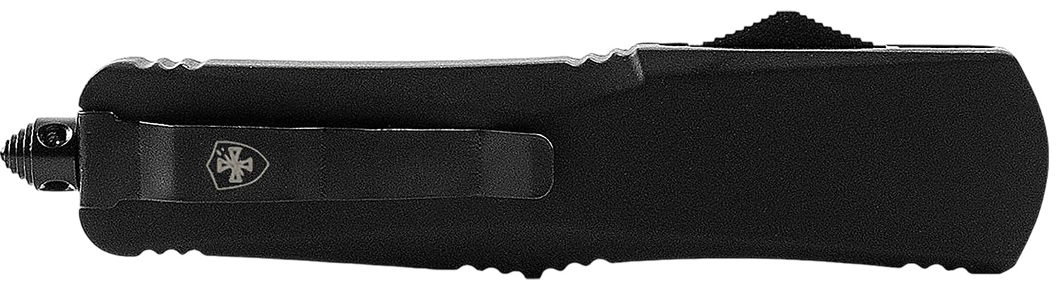 Templar Knife SBR331 Gen II Slim 3.43" OTF Drop Point 440C SS Blade Black Aluminum Rubber Handle Glass Breaker