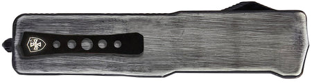Templar Knife Premium Weighted Knight Slim 3.16" OTF Drop Point D2 Steel Blade Gunmetal Anodized Aluminum Handle