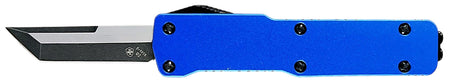 Templar Knife Premium LW Micro 1.85" OTF Tanto Black Oxide D2 Steel Blade Blue Anodized Aluminum Handle California Legal