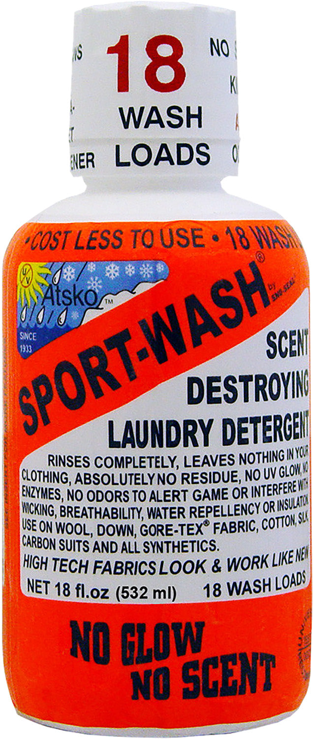 Atsko 1338 Sport Wash Residue-Free Laundry Detergent 18oz 18 Loads