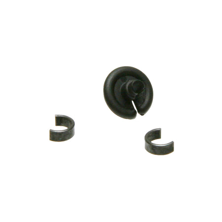 October Mountain Slotted Kisser Button Black 3/8 in.