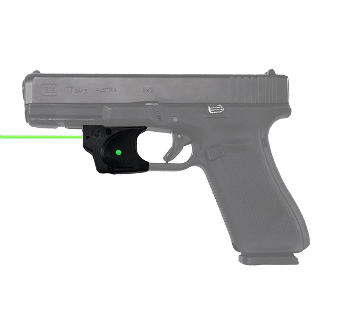 Viridian 9120091 E-Series Green Laser for Glock 17/19/34/45/47 Black Polymer Trigger Guard Mount