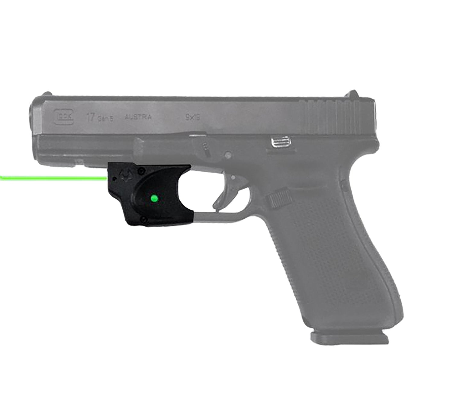 Viridian 9120091 E-Series Green Laser for Glock 17/19/34/45/47 Black Polymer Trigger Guard Mount