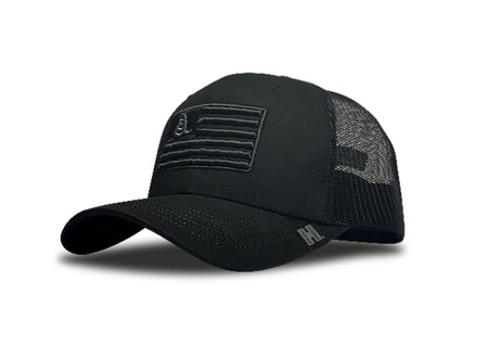 Hornady Gear 33290 Black Trucker Cap with Gadsden Flag Patch