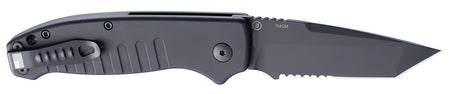 Hogue 64120 Ballista-I 3.5" Auto Tanto Blade Serrated Black Folding Knife