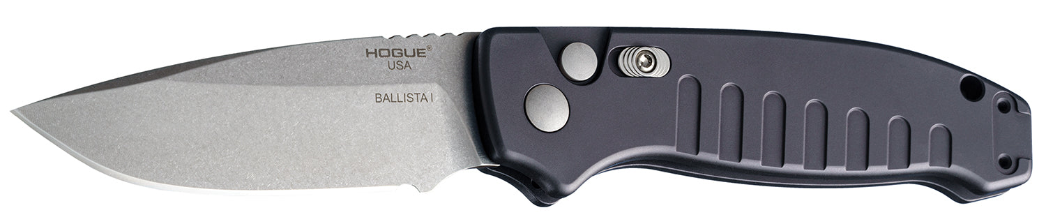 Hogue 64136 Ballista-I 3.5" Auto Drop Point Blade Black Folding Knife