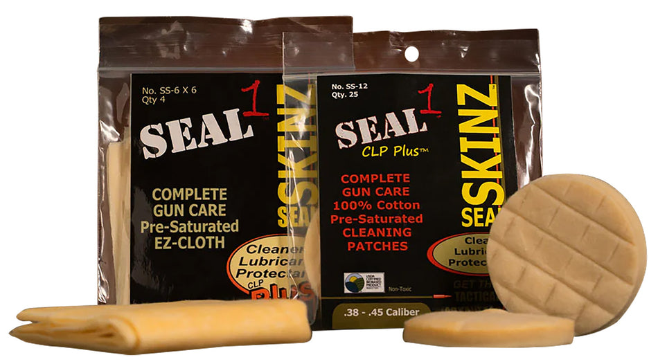 Seal 1 SS-12 Seal SKINZ Firearm Cleaning Patches 270-30 Cal 1.75" Cotton