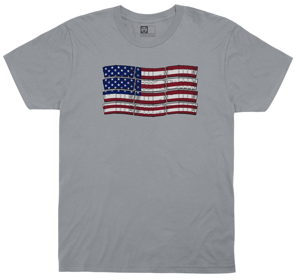 Magpul American Flag Short Sleeve Tee Charcoal Gray Small