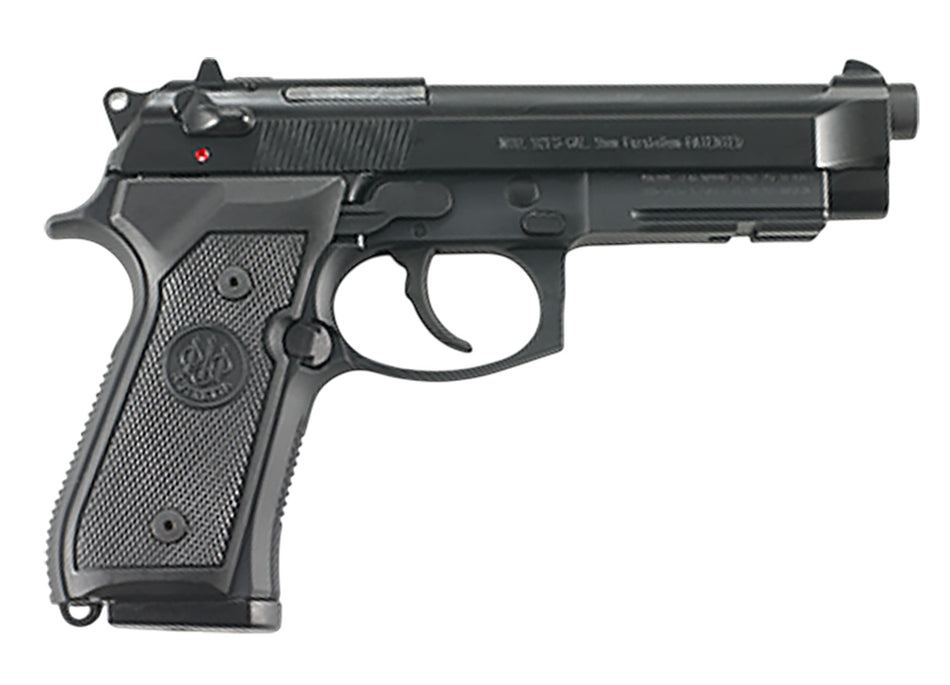 Beretta USA JS92M9A1 92FS Type M9A1 Full Size 9mm Luger 10+1 4.90" Black Barrel, Black Cerakote Steel Serrated Slide, Black Aluminum Frame w/Beavertail & Picatinny Rail, Black Textured Grip