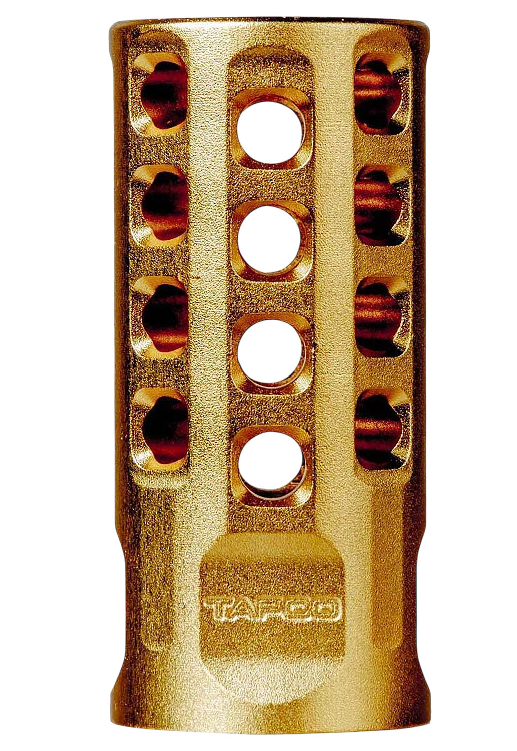Tapco TAP22032 22LR Muzzle Brake Gold Anodized Aluminum 1/2"x28 2" OAL