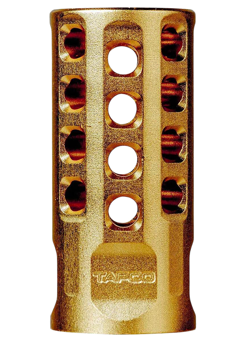 Tapco TAP22032 22LR Muzzle Brake Gold Anodized Aluminum 1/2"x28 2" OAL