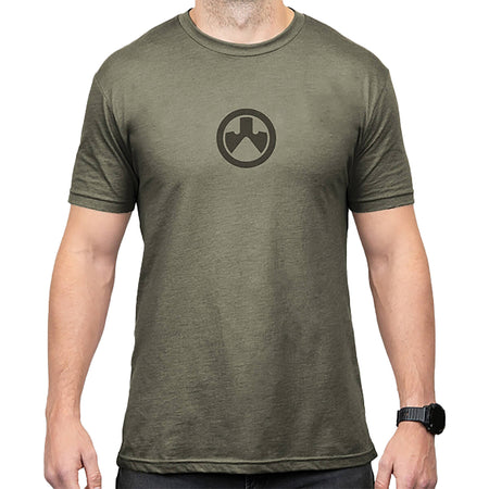 Magpul Icon Logo Short Sleeve T-Shirt Olive Drab Heather Small