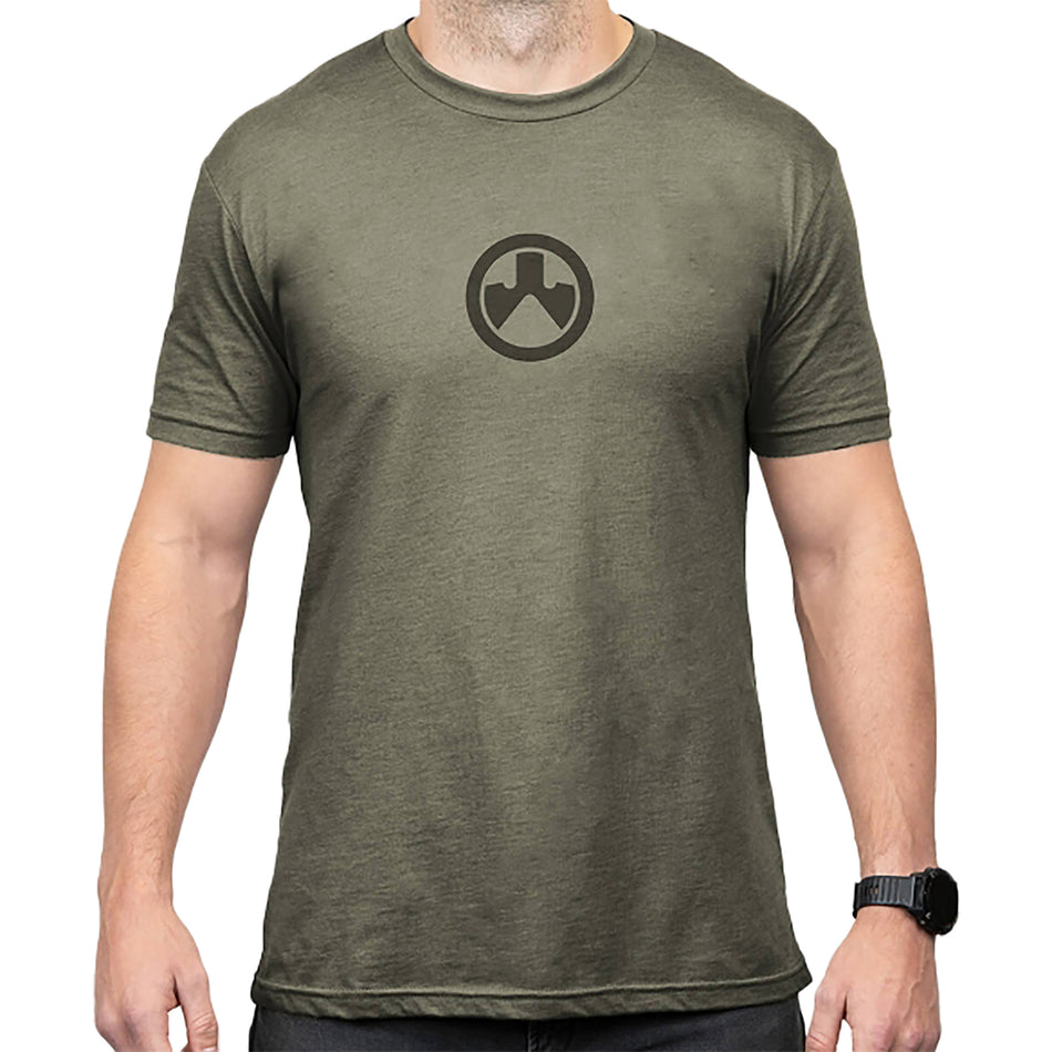 Magpul Icon Logo Short Sleeve T-Shirt Olive Drab Heather Medium