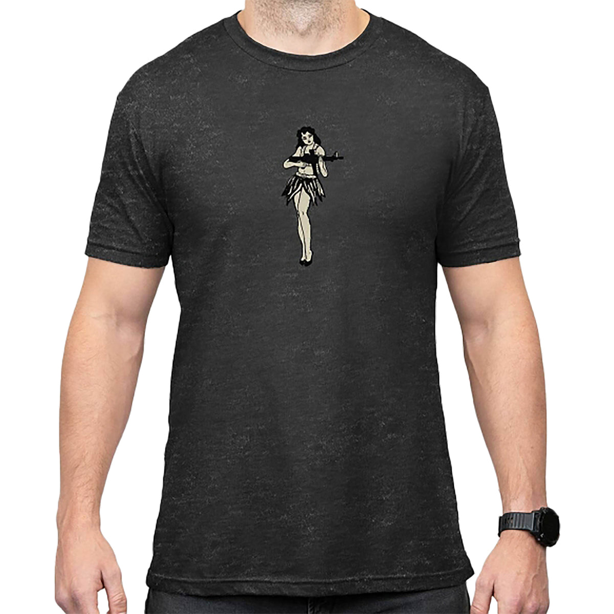 Magpul Hula Girl CVC Charcoal Gray Short Sleeve T-Shirt 2XL
