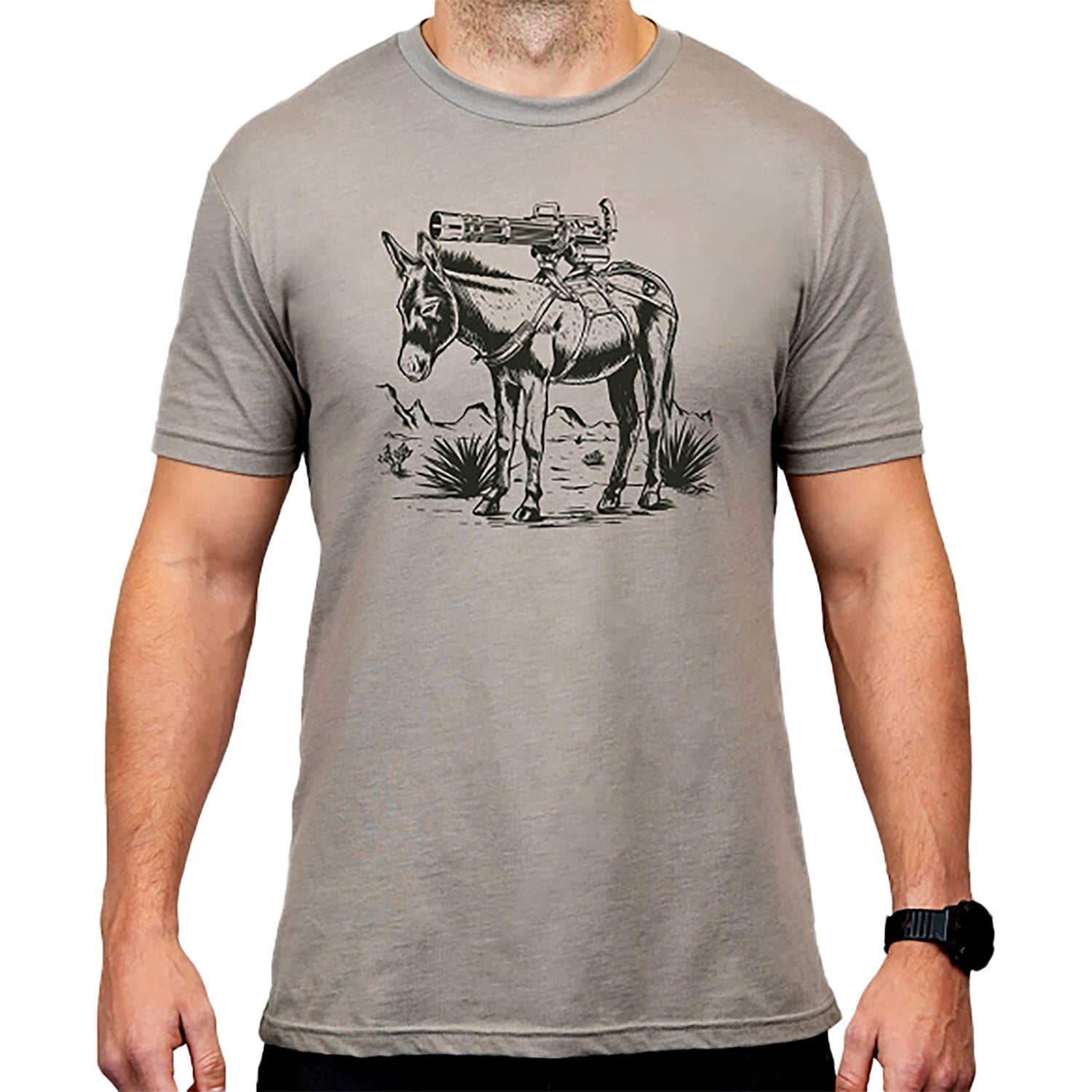 Magpul Burro CVC Stone Gray Heather Cotton/Polyester Short Sleeve Tee - Small