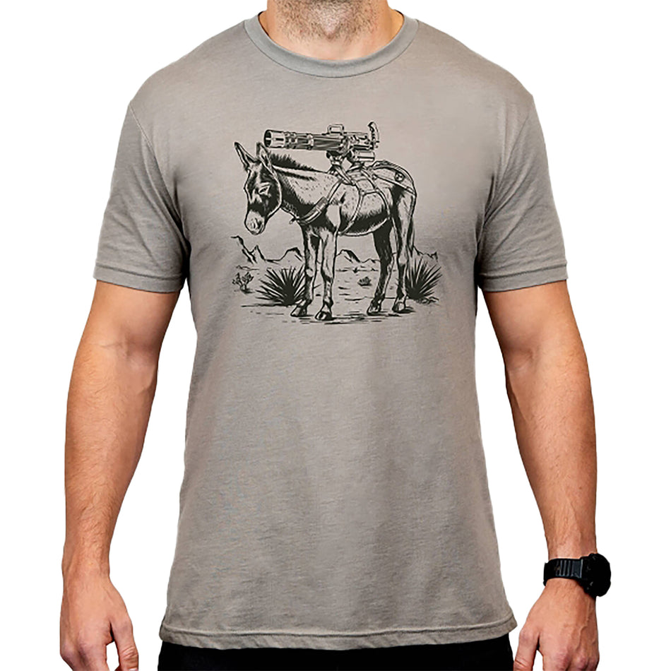 Magpul Burro CVC Stone Gray Heather Cotton/Polyester Short Sleeve Tee - 2XL