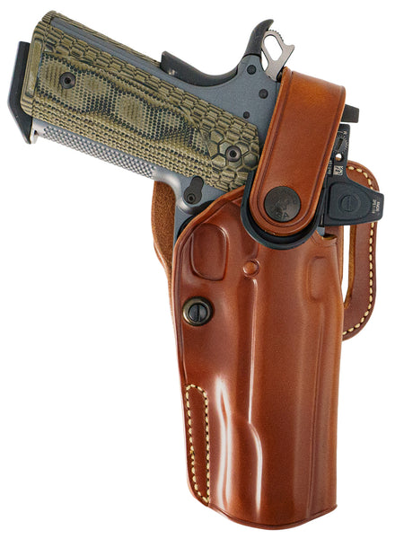 Galco APO Strongside/Crossdraw OWB Holster Tan Steerhide Fits Kimber 1911 5" Right Hand