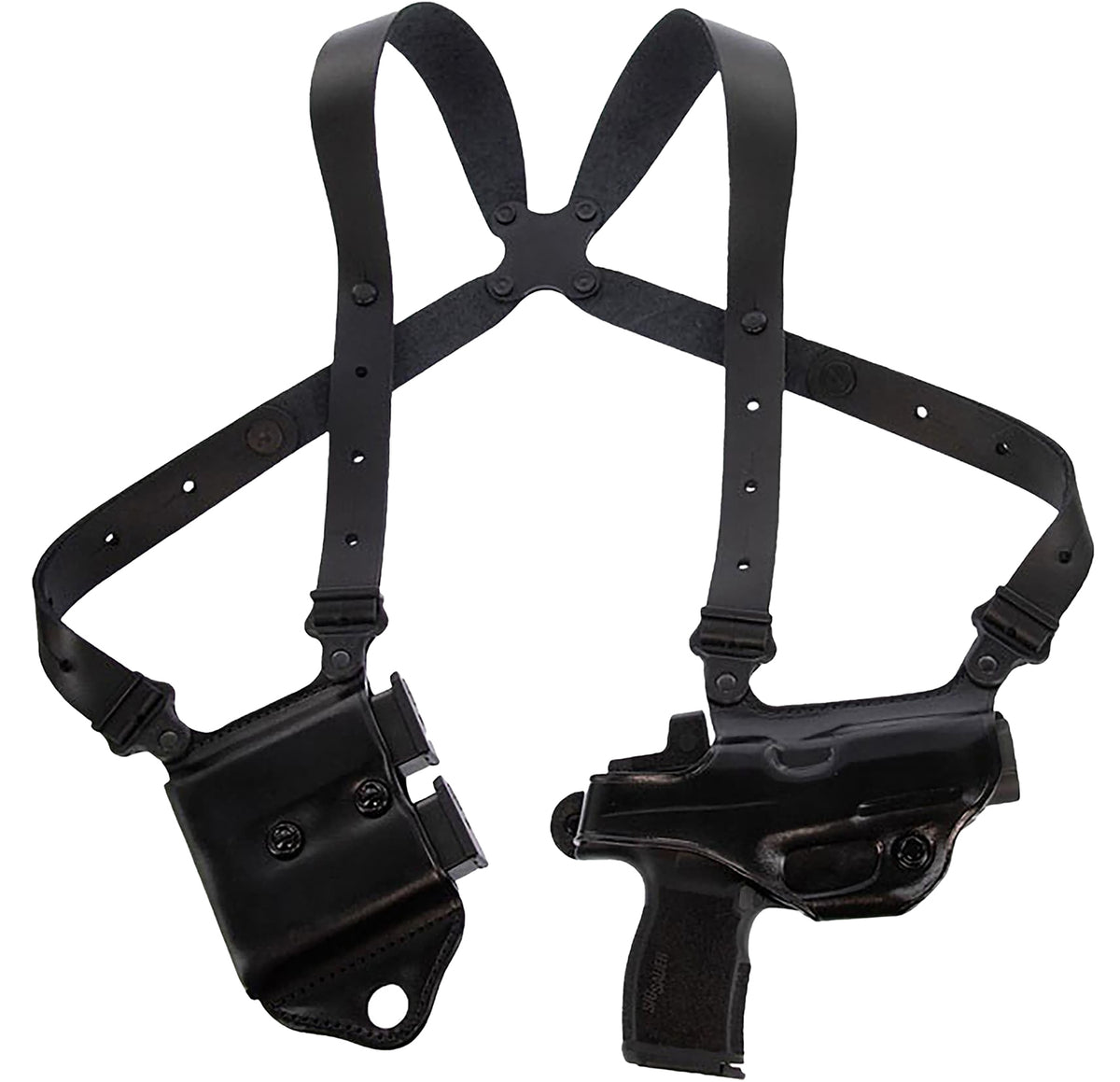 Galco Miami Classic II Shoulder Holster System Black Steerhide Sig P365 X Macro Right Hand