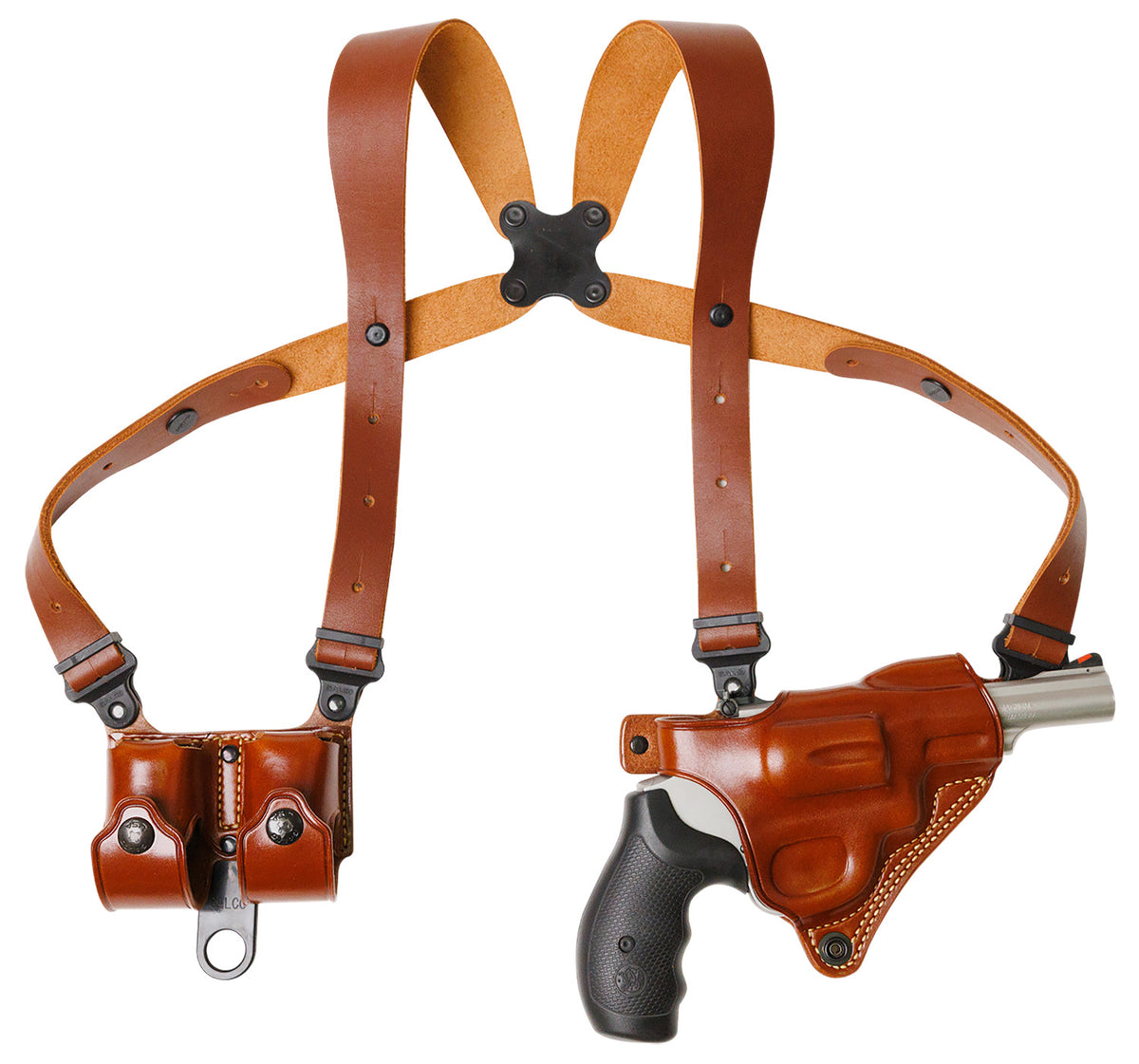 Galco MCII104 Miami Classic II Shoulder Holster System Tan Steerhide Fits Sig P365 X Macro Right Hand