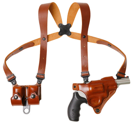 Galco MCII104 Miami Classic II Shoulder Holster System Tan Steerhide Fits Sig P365 X Macro Right Hand