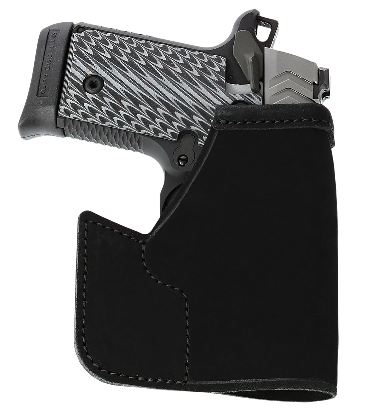 Galco PRO600B Pocket Protector Holster Black Horsehide Fits Glock 42 Ambidextrous