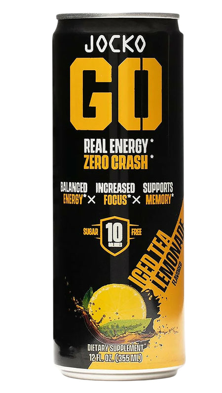 Jocko Fuel Iced Tea Lemonade Energy Drink 12oz Cans 12 Pack