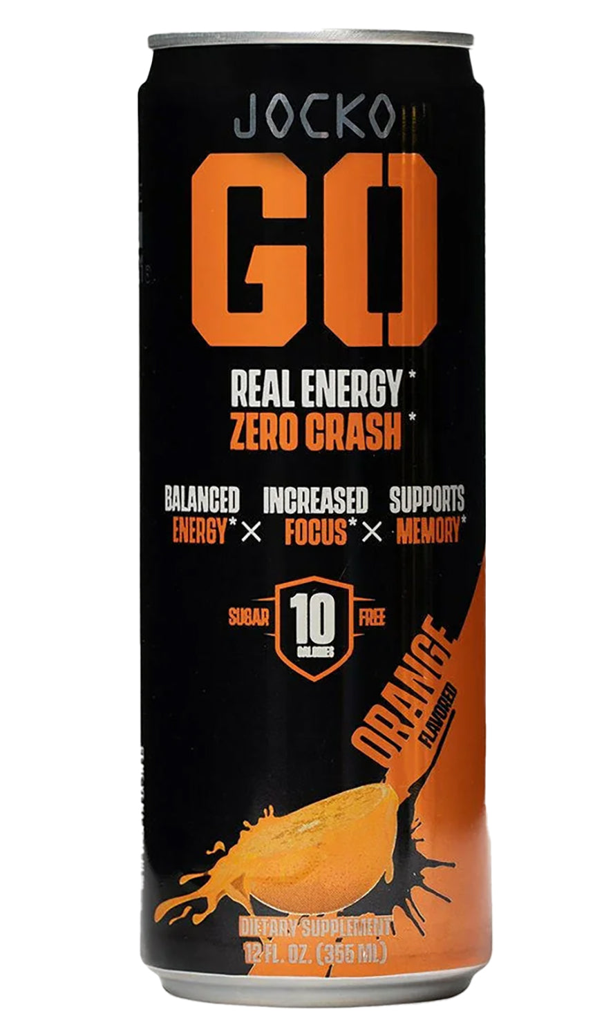 Jocko Fuel Orange Energy Drink 12oz Cans 12 Pack