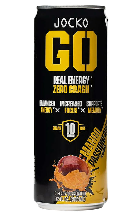 Jocko Fuel Mango Passionfruit Energy Drink 12oz Cans 12 Pack