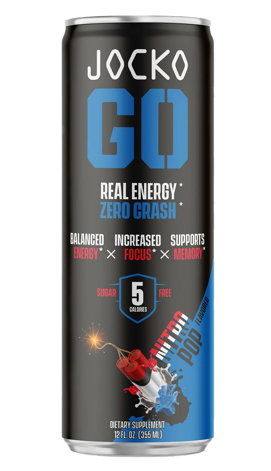 Jocko Fuel Nitro Pop Energy Drink 12oz Cans 12 Pack