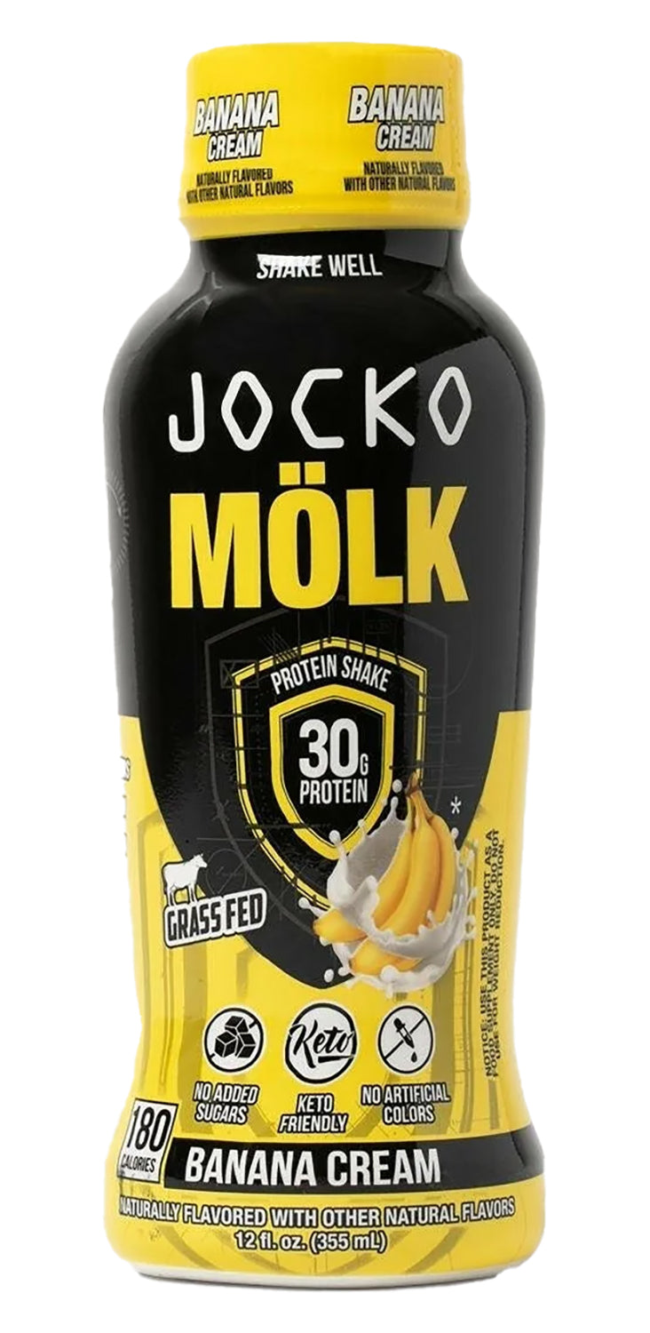 Jocko Fuel Banana Cream Protein Shake 12oz 12 Pack