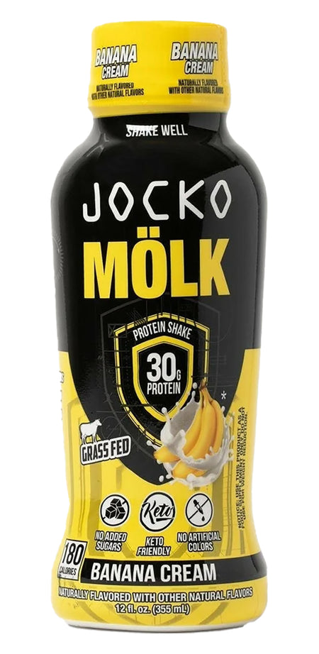 Jocko Fuel Banana Cream Protein Shake 12oz 12 Pack