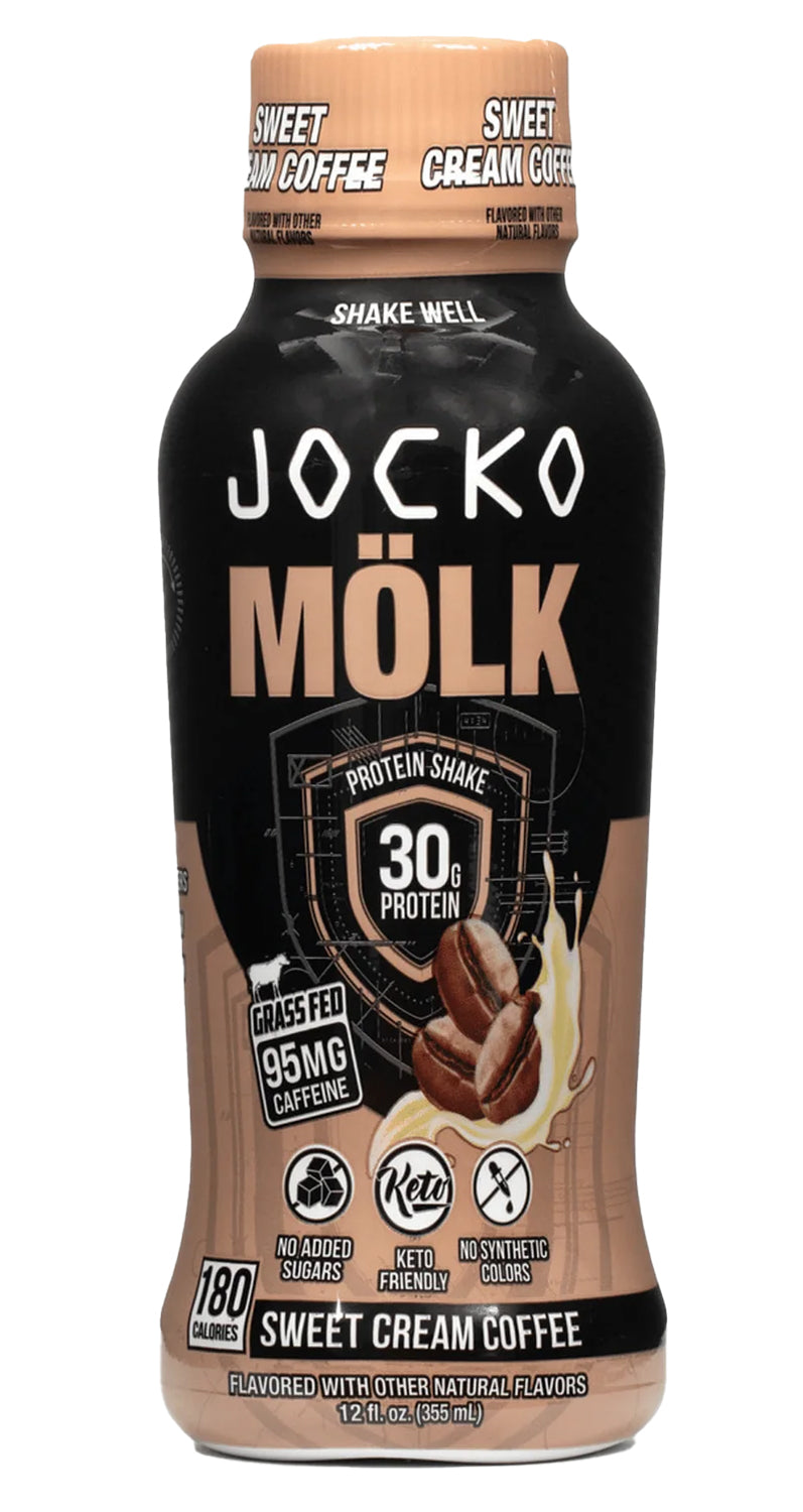 Jocko Fuel Sweet Cream Coffee Protein Shake 12oz 12 Pack