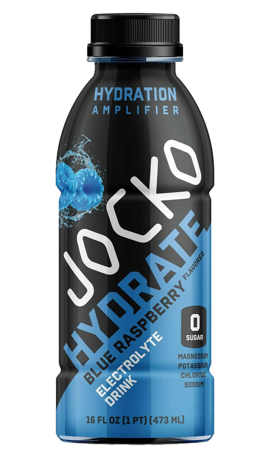 Jocko Fuel Blue Raspberry Hydrate Drink 16oz 12 Pack