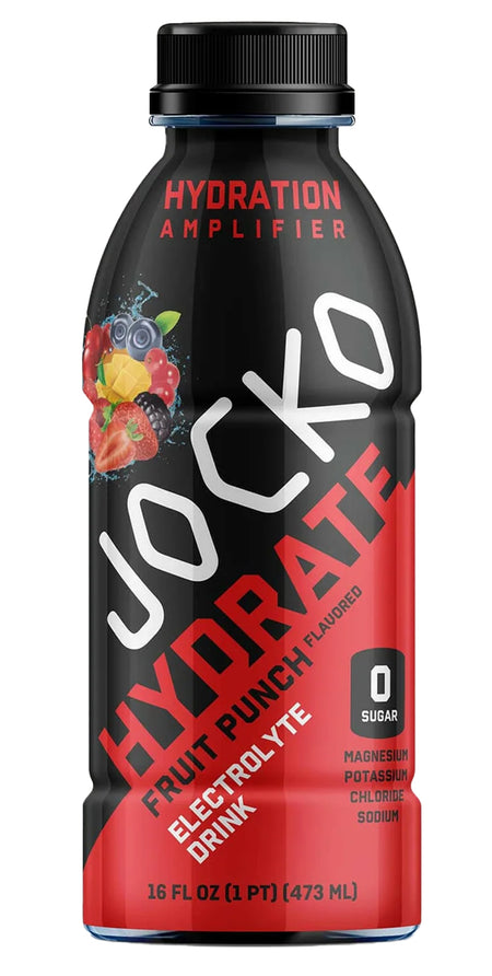 Jocko Fuel Fruit Punch Hydrate Drink 16oz 12 Pack