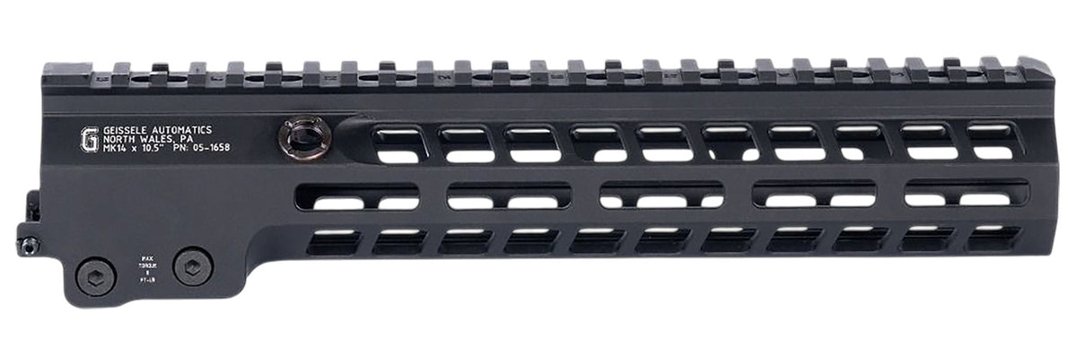 Geissele Automatics 051658B Super Modular Rail MK14 Black Aluminum 10.50" Handguard