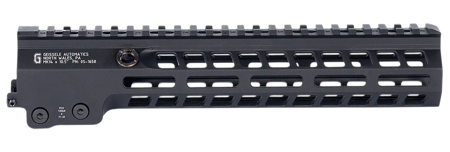 Geissele Automatics 051658B Super Modular Rail MK14 Black Aluminum 10.50" Handguard