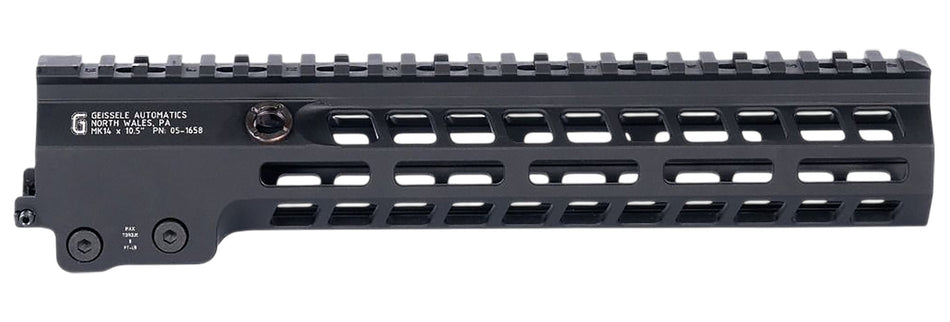 Geissele Automatics 051658B Super Modular Rail MK14 Black Aluminum 10.50" Handguard