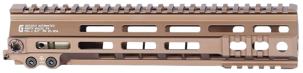 Geissele Automatics 051656S Super Modular Rail Mk4 DDC Aluminum 10.50" Handguard