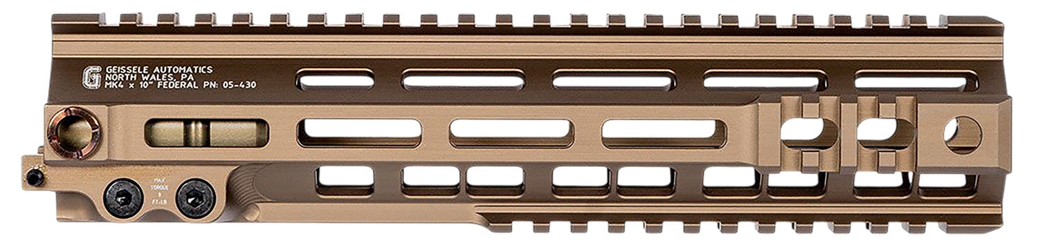 Geissele Automatics 05430S Super Modular Rail Mk4 DDC Aluminum 10" Handguard