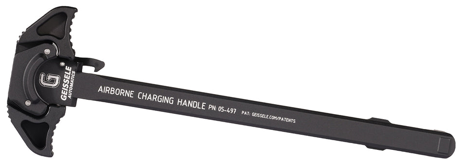 Geissele Automatics Airborne Charging Handle Black Aluminum Ambidextrous AR Platform