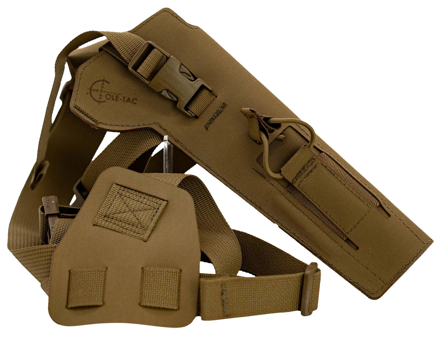 Cole-Tac VW202 Varmint Wrangler Chest Pistol Holder Coyote Brown Left Hand