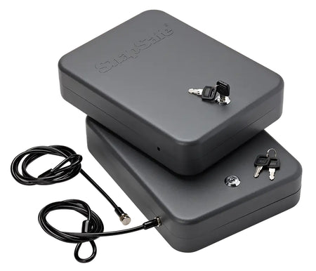 SnapSafe 75221 2XL Keyed Alike Lock Box Key Entry Black Steel 11.50" x 8.50" x 2.50" 2 Pack