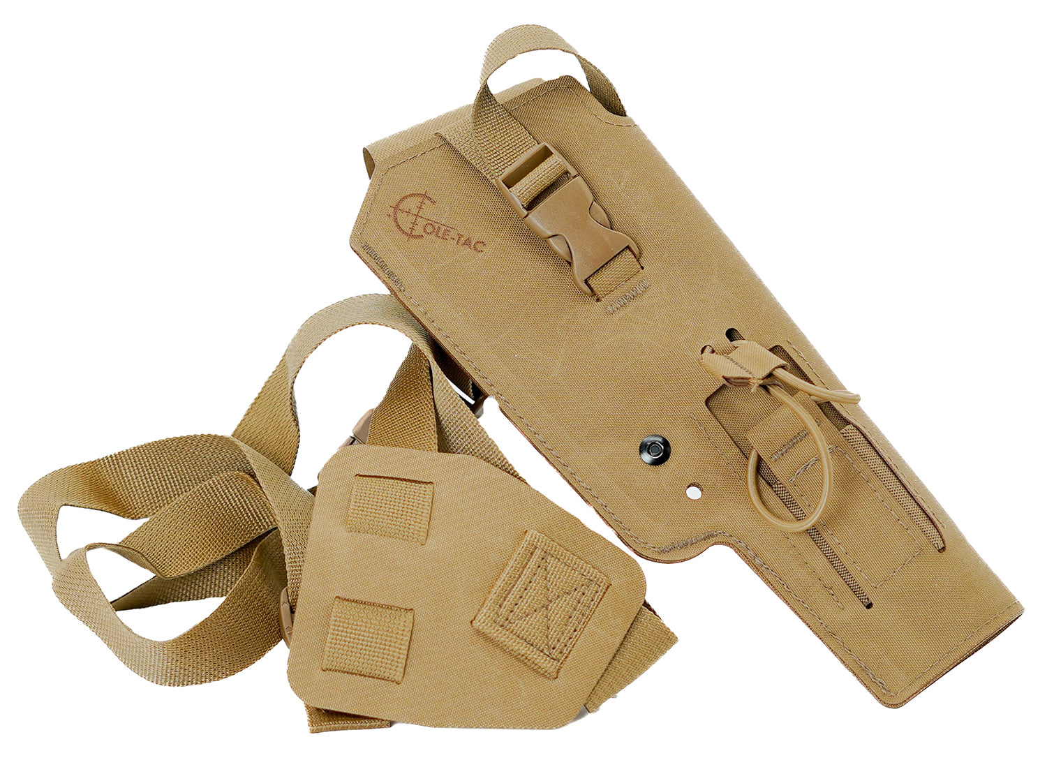Cole-tac VW212 Varmint Wrangler Chest Pistol Holster Coyote Brown Left Hand