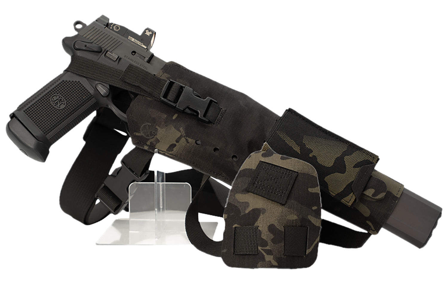 Cole-tac VWX110 Varmint Wrangler XL Chest Pistol Holder MultiCam Black Left Hand
