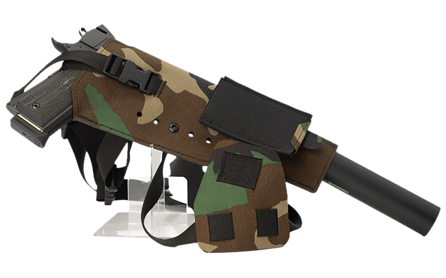 Cole-tac VWX111 Varmint Wrangler XL Chest Pistol Holder M81 Woodland Right Hand
